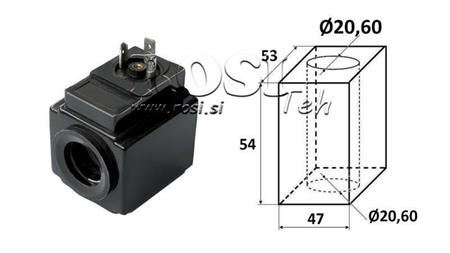 ELEKTROMAGNETISK SPOLE 48VAC - DS3 - fi 20.6mm-54mm 204W