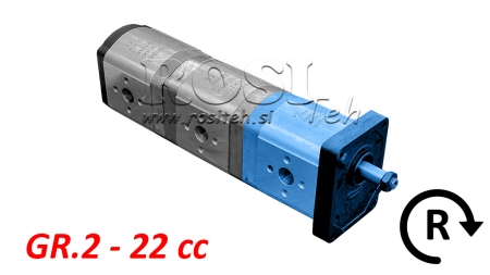 HIDRAULIČNA PUMPA 20C22X067 PREDNJA GR.2 22 CC DESNO