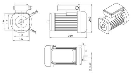 MOTORE DI SOSTITUZIONE PER AGGREGATO IDRAULICO 230V 2.2kW