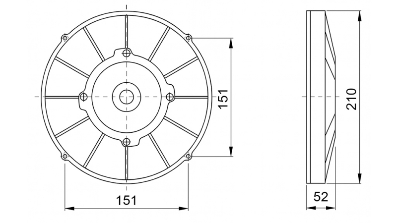 VENTILATOR AKSIJALNI 190mm VUČNI 24V