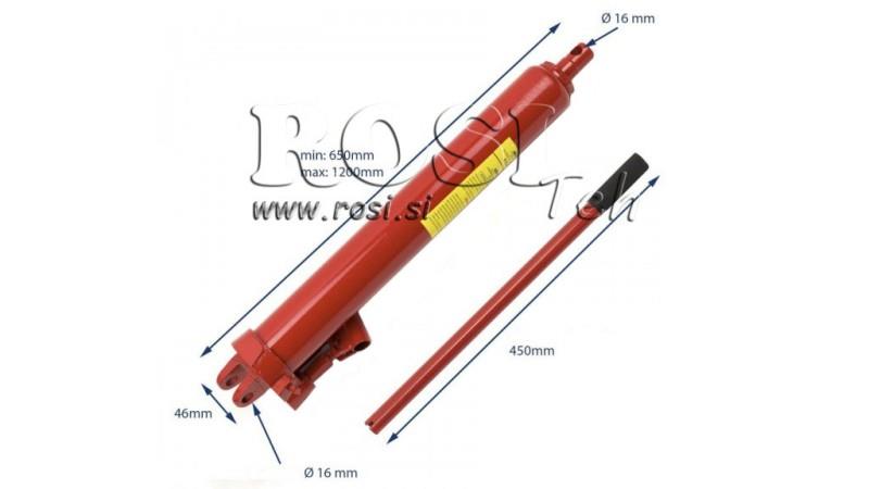CYLINDER HYDRAULICZNY 8Ton Z RĘCZNĄ POMPĄ SKOK 510 mm