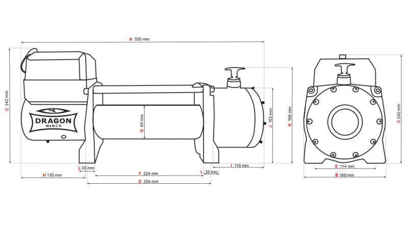 24 V ELEKTRISK VINCH DWM 13000 HD - 5897 kg