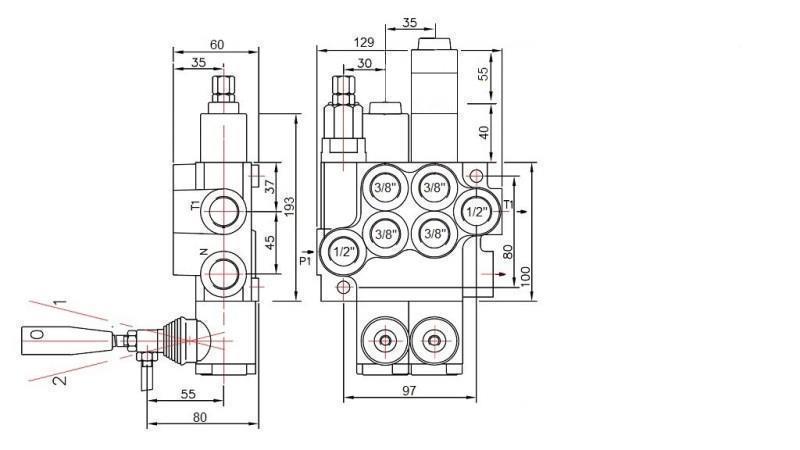 HYDRAULISK VENTIL 2xP40 FLYDENDE