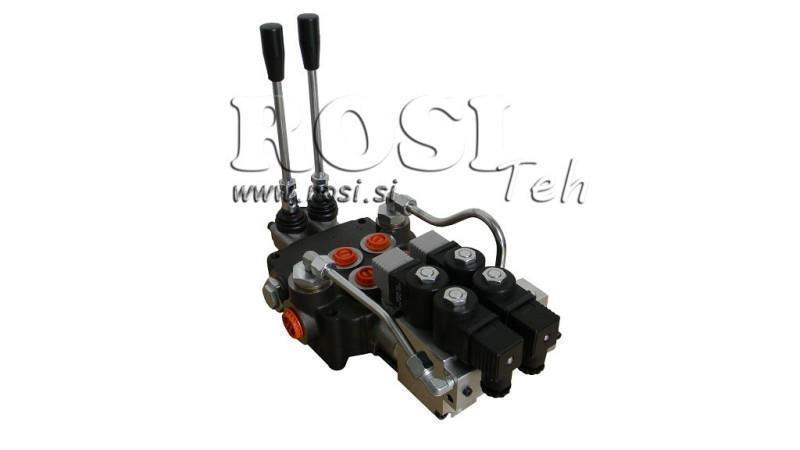 HYDRAULISK VENTIL 2xP80 - EO 12V